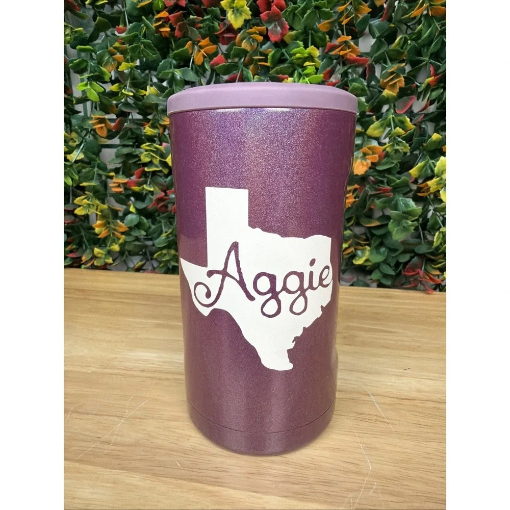 Brumate Texas A&M Aggies Hopsulator Cooler Tumbler 12oz Drink Holder Maroon NCAA